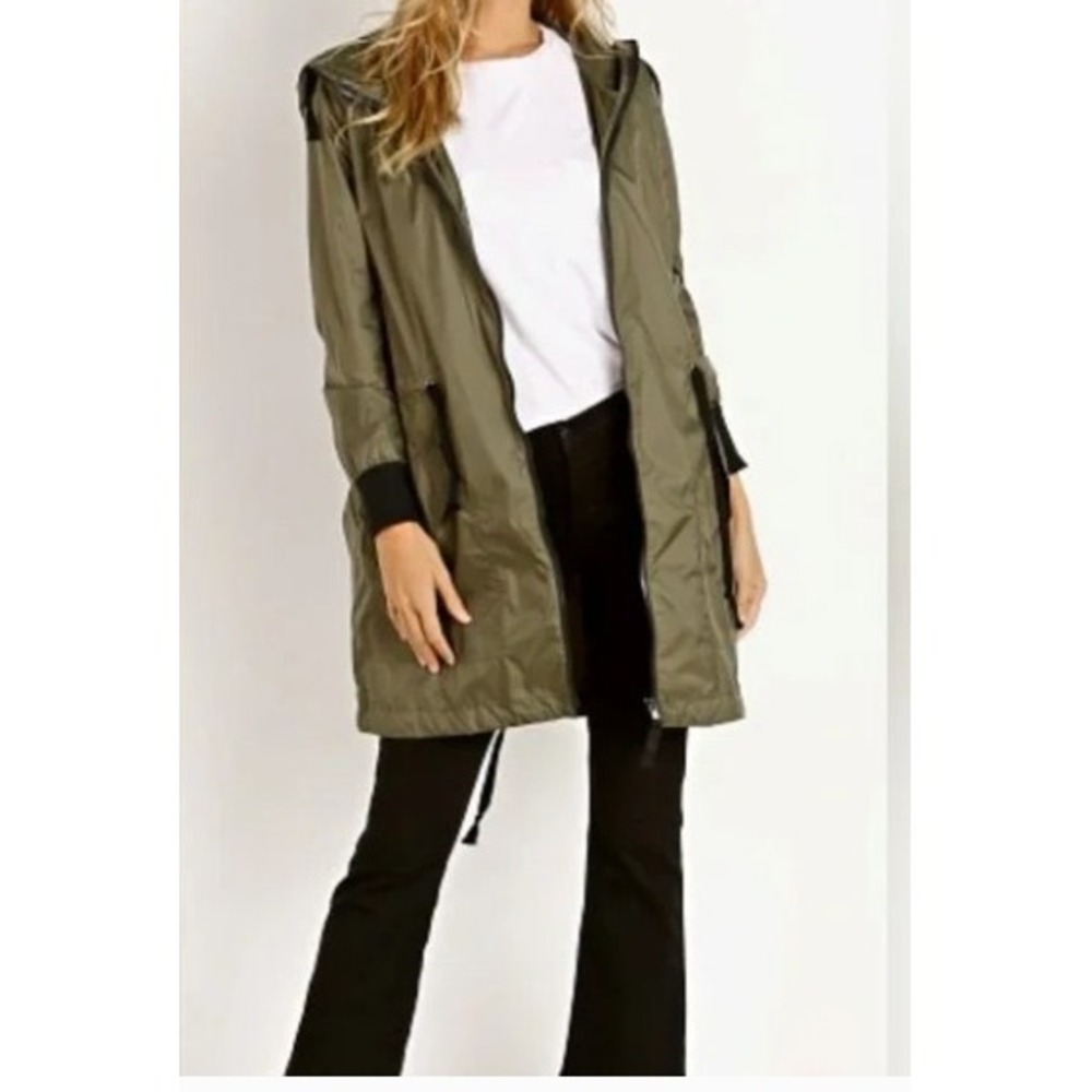 BB Dakota Women's Size S‎ Green Anorak Jacket Hooded